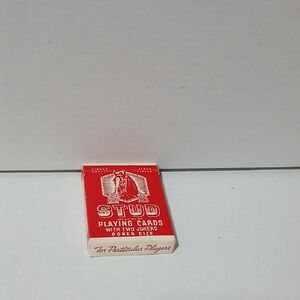 Stud Linen Finished Vintage Playing Cards with two jokers GUC